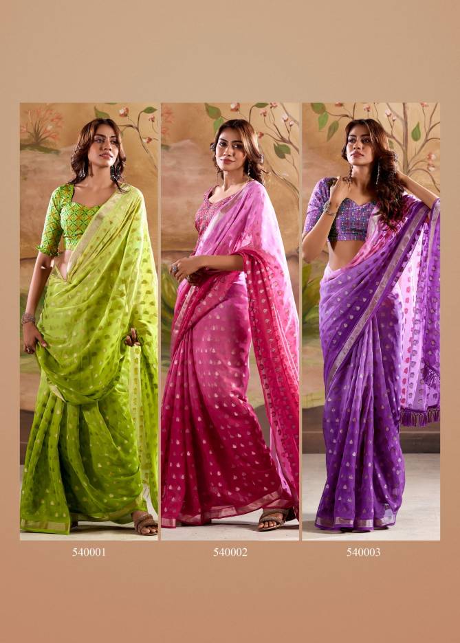 Marigold Silk By Rajpath Digital Banarasi Butta Georgette Saree Online Wholesale